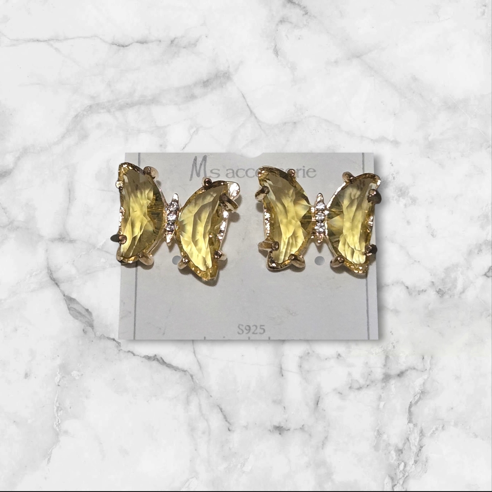 Gold Butterfly Earrings